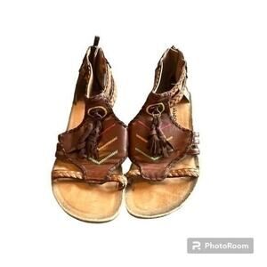 Dirty Laundry Aztec Bohemian flat shoes with tassels